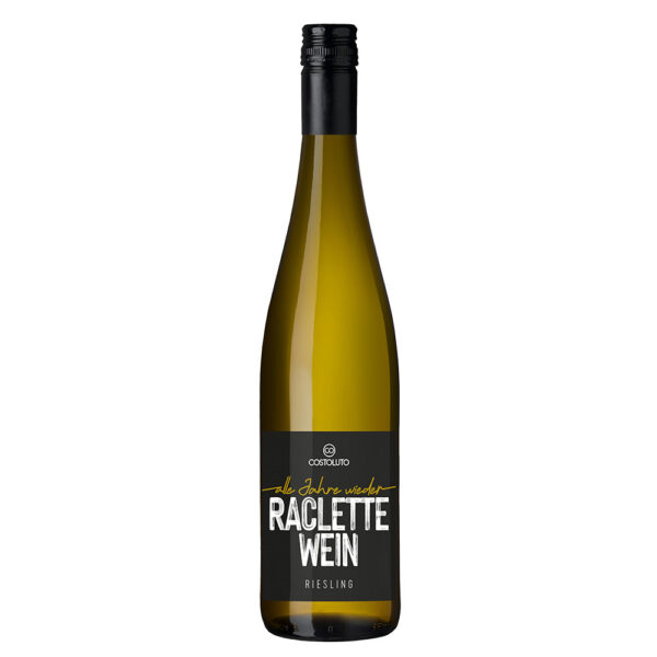 Wein mit Spruch Riesling alle Jahre wieder Raclette Wein