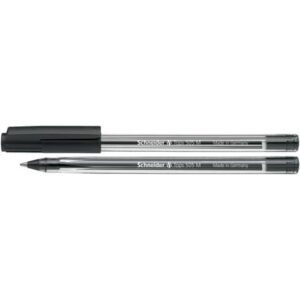 Kugelschreiber Tops 505, Kappenmodell, M, schwarz, Schaftfarbe: transparent