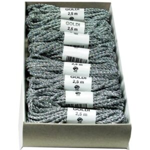 Weihnachtskordel - 3 mm x 2,5 m, silber