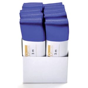 Doppelsatinband - 40 mm x 3 m, blau