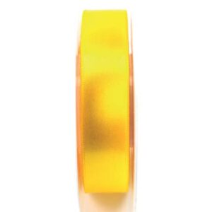 Doppelsatinband - 25 mm x 25 m, gelb