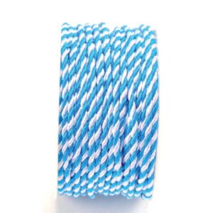 Kordel - 3 mm x 25 m, weiß/blau