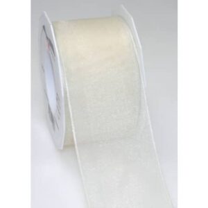 Organzaband DK - 60 mm x 25 m, creme