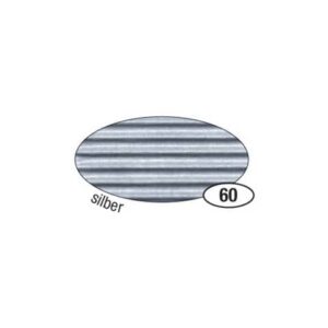 Bastelwellpappe - 50 x 70 cm, silber