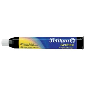 Kunstschrift-Tusche Scribtol®, Patrone mit Druckball+Pipette, 9 ml, schwarz