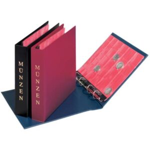 Münzalbum Kunstleder blau