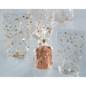 Zellglasbeutel mit Weihnachtsdruck - 14,5 x 23,5 cm