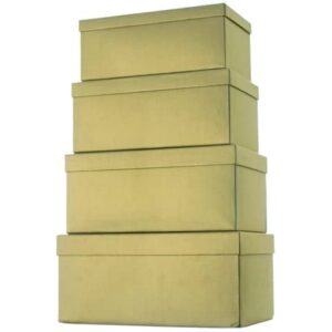Geschenkkarton One Colour - 4 tlg., hoch, gold