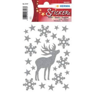 3727 Sticker MAGIC Hirsch - glittery, 24 Stück