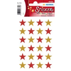 3732 Sticker MAGIC Sterne, glittery