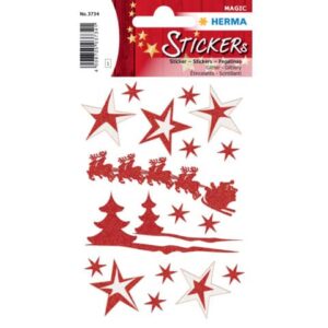 3734 Sticker MAGIC Schlittenfahrt, glittery
