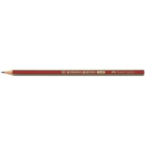 Bleistift DESSIN® 2000 - HB, rot-gold-gestreift