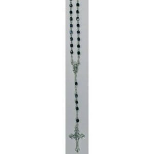 Rosenkranz - Kristallperlen, blauschwarz, ca. 36 cm, inkl. Dose