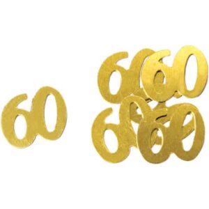 Konfetti Zahl 60 - 10 g, ca. 15 mm, gold