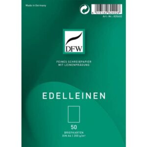 Briefkarte Edelleinen - A6 hoch, 50 Stück