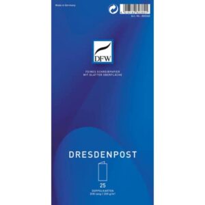 Doppelkarte DresdenPost - DL hoch, 25 Stück
