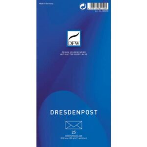 Briefumschlag DresdenPost - DIN lang, gefüttert, 80 g/qm, 25 Stück