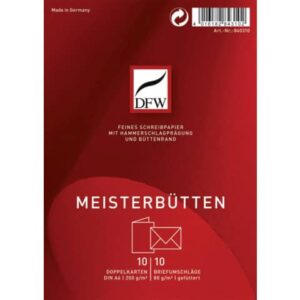 Doppelkarte Meisterbütten - A6 hoch, 10/10