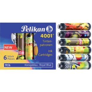 Tintenpatrone 4001® TP/6, königsblau, Etui mit 6 bunt bedruckten Patronen