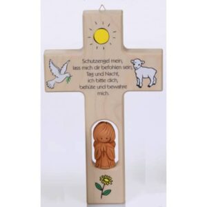 Kinderkreuz "Schutzeingel mein" - Holz, 20 cm