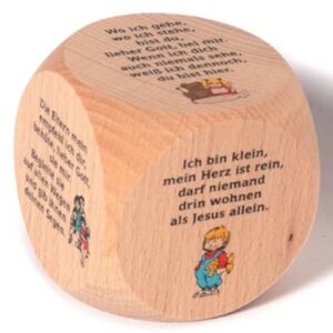 Gebetswürfel - Ahorn, 6 x 6 cm, bunt