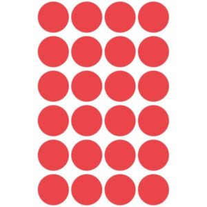 3004 Markierungspunkte - Ø 18 mm, 4 Blatt/96 Etiketten, rot