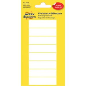 3086 Universal-Etiketten, 50 x 14 mm, 8 Blatt/64 Etiketten, weiß