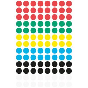 3090 Markierungspunkte - Ø 8 mm, 4 Blatt/416 Etiketten, farbig sortiert