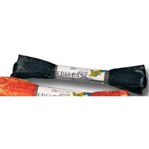 Edelbast Raffia - glänzend, schwarz, 30 m