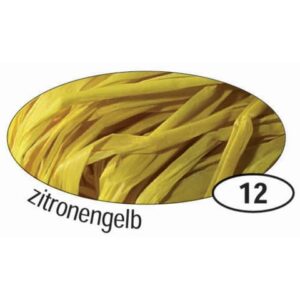 Naturbast Raffia - matt, zitronengelb, 50 g