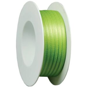 Doppelsatinband - 3 mm x 50 m, apfelgrün