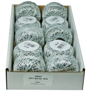 Cordonettkordel - 2 mm x 10 m, silber