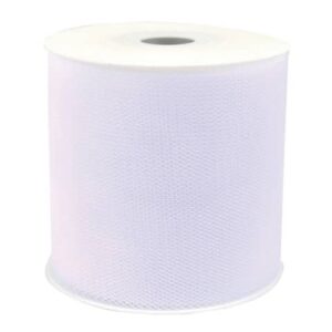 Zierband Tüll - 100 mm x 50 m, weiß