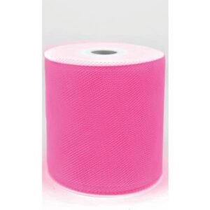 Zierband Tüll - 100 mm x 50 m, rosa