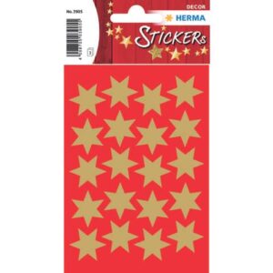 3905 Sticker DECOR Sterne 6-zackig, gold Ø 21 mm