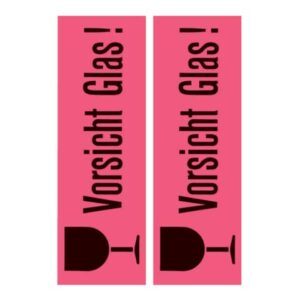 5739 Hinweisetiketten Vorsicht Glas - 39x118 mm
