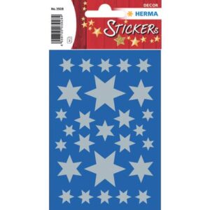 3928 Sticker DECOR Sterne 6-zackig, silber