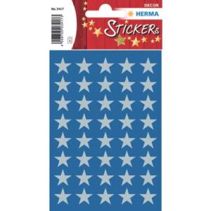 3417 Sticker DECOR Sterne 5-zackig, silber Ø 13 mm