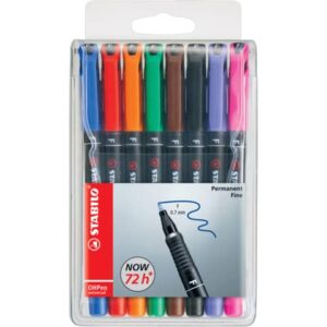 Folienstift - OHPen universal - permanent fein - 8er Pack - mit 8 verschiedenen Farben