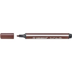 Gefederter Dreikant-Filzstift - Trio Scribbi - Einzelstift - braun