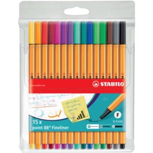 Fineliner point 88® Etui - 15er Pack - Standardfarben