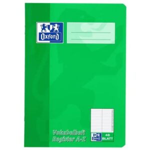 Vokabelheft - A5, 48 Blatt, liniert, Mittelstrich mit Register A-Z