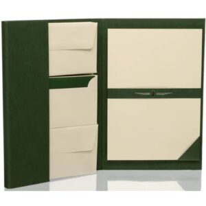 Paper Royal Briefpapiermappe - grün, 25/25, A4/DL, chamois gerippt