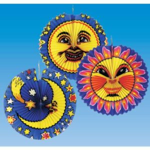 Laterne Sonne & Mond - Ø 36 - 42 cm, sortiert