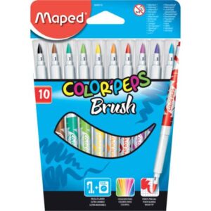 Pinselfilzstift Color'Peps Brush - farbig sortiert, 10 Stück in Blisterschachtel