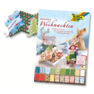Bastelblock Design Weihnachten III - 20 Blatt, 24 x 34 cm, sortiert