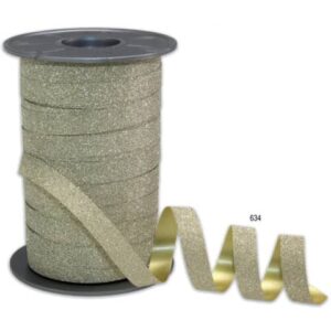 Ringelband - 10 mm x 100 m, Glitter gold