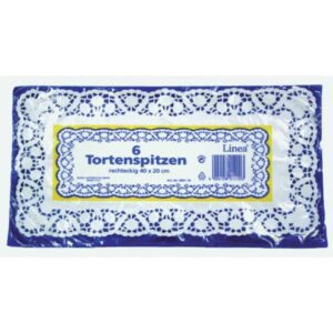 Tortenspitzen - 40 x 20 cm, 6 Stück, weiß