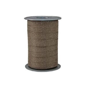 Ringelband - 10 mm x 100 m, Glitter braun