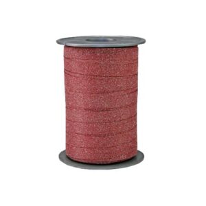 Ringelband - 10 mm x 100 m, Glitter rot